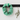 Mirror Knitted Lambswool Snood - Billiard Green and White