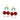 Savanna Cherry Drop Earrings - Red