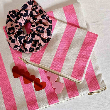 Marie Purse - Neon Pink Stripes