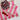 Lili Flat Pouch - Neon Pink Stripes