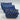Quilted Wash Bag - Navy With Orange Flower