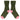 Large Unisex Recycled Silk Blend Ribbed Socks - Green & Dusky Pink