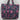 Quilted Boho Reversible Floral Tote Bag - Navy With Pink Flowers