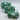 Quilted Wash Bag - Bright Green With White Flowers