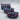 Quilted Wash Bag - Navy With Red & Pink Flowers