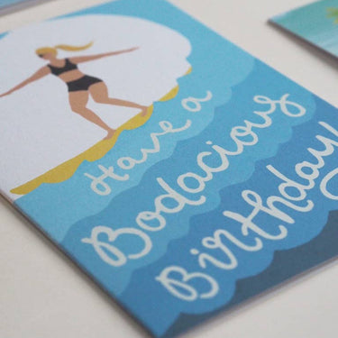 Card - Bodacious Birthday Surfer Girl