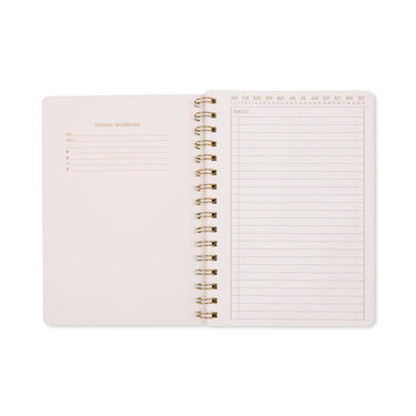 Tulip A5 Twin Wire Notebook - Green Lattice