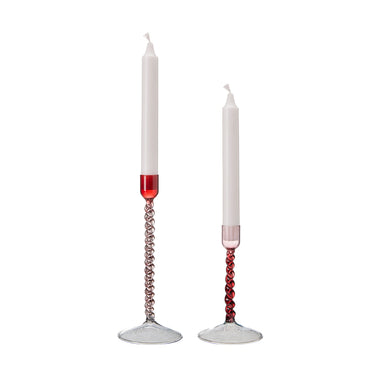 Small Elda Candle Holder - Red / Pink / Blue