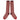 Women's Lambswool Boot / Long Socks - Fine Tripe - Dark Red & Pink