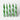 Hand Dipped Candle - Colourful Green Stripe Candy Cane