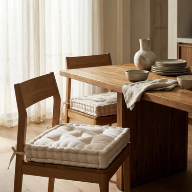 Deluxe Square Seat Pad - Cream