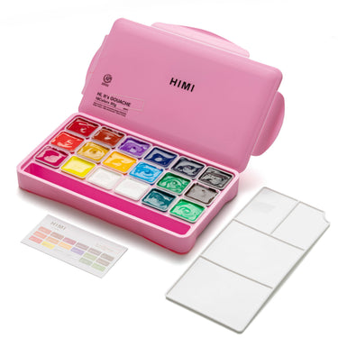 Gouache Paint Set - Pink Case (18 Colours)