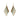Triangle Fine Beaded Ombre Drape Earrings