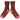 Recycled Silk Blend Ribbed Socks - Rust & Pink