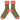 Cashmere Mix Slouch Socks - Khaki Green & Coral