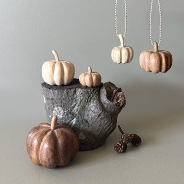 Wooden Pumpkin - Medium