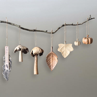 Hanging Wooden Pumpkin - Medium