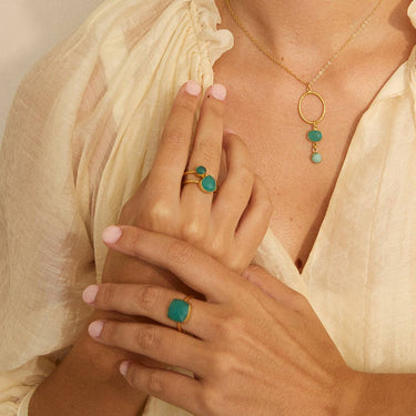 Darcy Ring - Aqua Chalcedony
