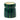 Cabana Green/Navy Striped Ceramic Candle - Balsam Fir