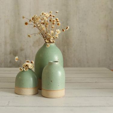Small Ceramic Bud Vase - Mint Green