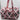Quilted Boho Safari Duffle Bag - Pink Stripe With Red Flower