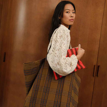 Elisa Tote Bag - Tartan