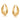 Sophia Organic Shape Hoop Earrings - Gold
