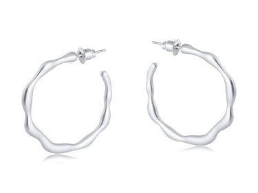 Martina Branch Hoop Earrings - Gold