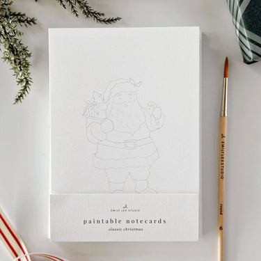 Paintable Notecard - Classic Christmas