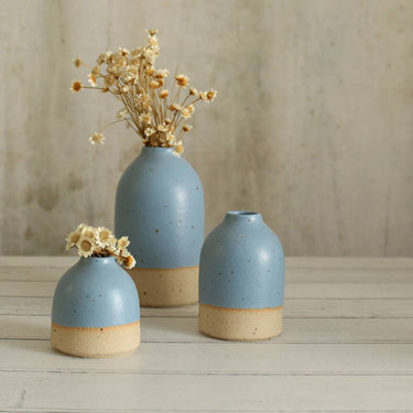 Mini Ceramic Bud Vase - Cornflower Blue