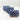 Quilted Wash Bag - Navy With White Leaves