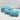 Quilted Wash Bag - Bright Blue With White fLowers