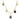 Aubrey Charm Necklace - Black & Grey