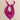 Merino Wool Triangle Scarf - Magenta Pointelle