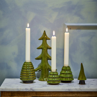 Large Woods Candle Holder - Green