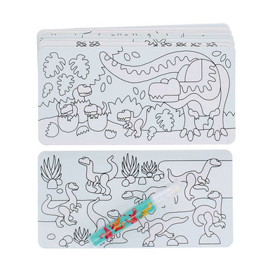 Magic Water Colouring Cards - Baby Dinos