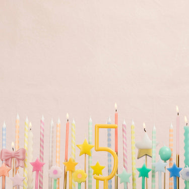 Rainbow Daisy Candles