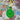 Feeling Lush Smilie Face Key Fob - Green