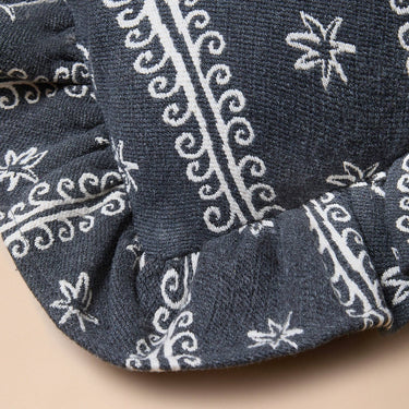 Cushion - Blue Swirl Stripe