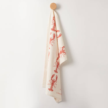 Organic Tea Towel - Lobster