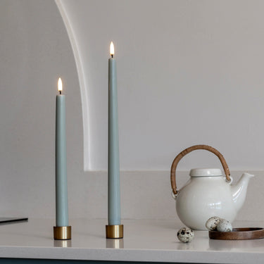LED Taper Candle - Dusty Green