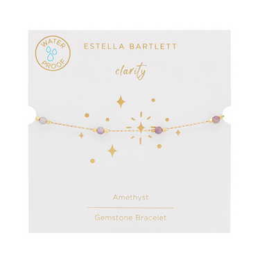 Wellness Paperlink Gemstone Bracelet - Amethyst