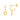 Heartburst Drop Hoop Earrings - Gold