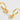 Cz Star Puffy Heart Hoop Earrings - Gold Plated