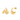 Double Teardrop Illusion Hoops - Gold