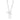 Square Baroque Pearl T Bar Necklace - Silver