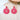 Fuchsia Mix Beaded Circle Drop Earrings