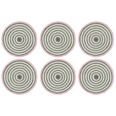 Tulip Placemats in a Basket - Set of 6 Fig