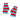 Stripe Fingerless Knitted Gloves - Red & Turquoise