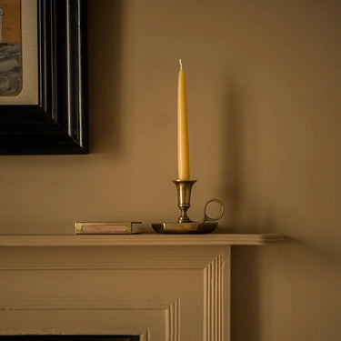 Loop Handle Antique Brass Candle Holder